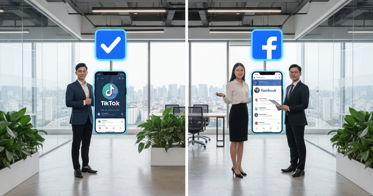 So sánh tích xanh TikTok và Facebook 2026, nên chọn nền tảng nào?